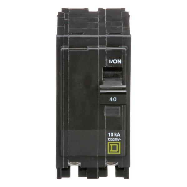 Square D Miniature Circuit Breaker, QO Series, 40A, 2 Pole, 120/240V AC, 10kA at 120/240V AC QO240CP - main